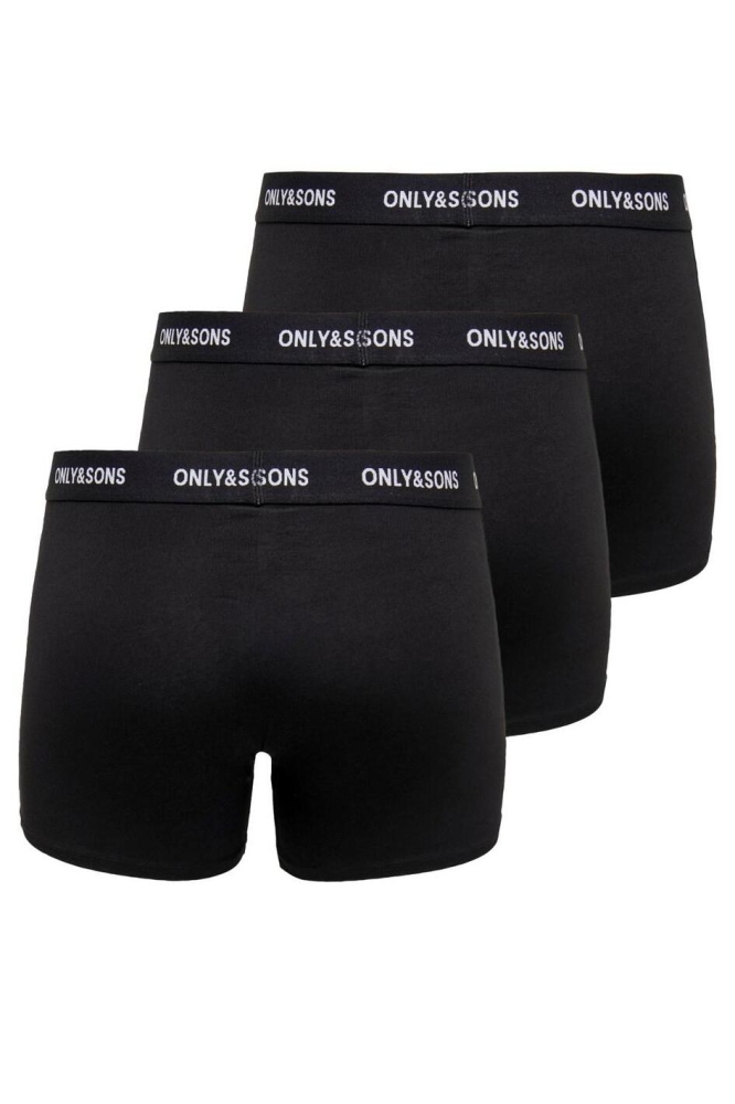 ONSFITZ SOLID BLACK BOXER 3PACK3854 22023854 Black Detail BLACK WAISTBAND